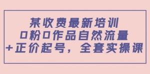 某收费最新培训：0粉0作品自然流量+正价起号，全套实操课！-司马网创基地