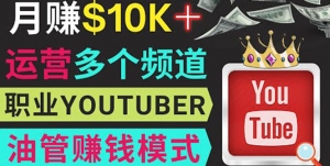 同时运作多个Youtube频道,不露脸,不录音,轻松制作热门节目,月入1W美元-司马网创基地