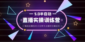蚂蚁·5.0半自动直播2345打法，半自动爆流直播技术+5分钟卡点循环引爆话术-司马网创基地