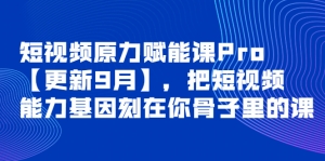 短视频原力赋能课Pro【更新9月】,把短视频能力基因刻在你骨子里的课-司马网创基地