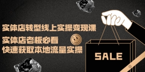 实体店转型线上实操变现课:实体店老板必看,快速获取本地流量实操-司马网创基地