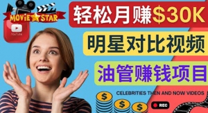 创建一个月赚3.8万美元的Youtube频道 - 制作影视明星对比视频赚钱-司马网创基地