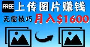 只需上传图片就能赚钱,不露脸不拍摄没有技巧 轻松月赚$1600-司马网创基地