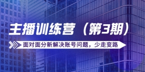 传媒主播训练营(第三期)面对面分新解决账号问题,少走变路(价值6000)-司马网创基地