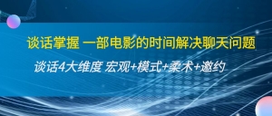 谈话掌握一部电影的时间解决聊天问题:谈话四大维度:宏观+模式+柔术+邀约-司马网创基地