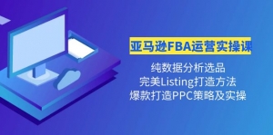 亚马逊FBA运营实操课 纯数据分析选品+完美Listing打造+爆款打造PPC策略实操-司马网创基地