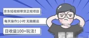 京东短视频带货项目:每天操作2小时,月收益3000+副业项目-价值1988元-司马网创基地