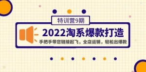2022淘系爆款打造特训营9期:手把手带您链接起飞,全店运销,轻松出爆款-司马网创基地