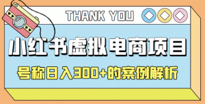 最新小红书项目-学科虚拟资料搞钱玩法,号称日入300+的案例解析-司马网创基地