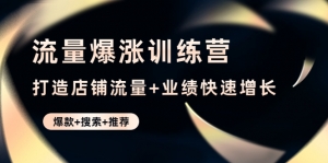 流量爆涨训练营:打造店铺流量+业绩快速增长 (爆款+搜索+推荐)-司马网创基地