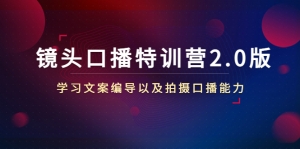 镜头口播特训营2.0版,学习文案编导以及拍摄口播能力(50节课时)-司马网创基地