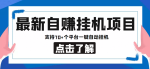 【低保项目】最新自赚安卓手机阅读挂机项目,支持70+个平台 一键自动挂机-司马网创基地