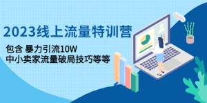 2023线上流量特训营:包含暴力引流10W+中小卖家流量破局技巧等等-司马网创基地