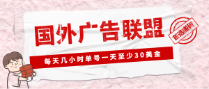 外面收费1980最新国外LEAD广告联盟搬砖项目，单号一天至少30美金(详细教程)-司马网创基地