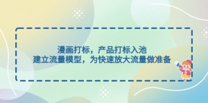 漫画打标,产品打标入池,建立流量模型,为快速放大流量做准备-司马网创基地