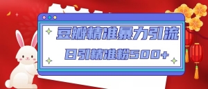 豆瓣精准暴力引流,日引精准粉500+【12视频课】-司马网创基地