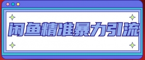 闲鱼精准暴力引流全系列课程,每天被动精准引流200+客源技术(8节视频课)-司马网创基地