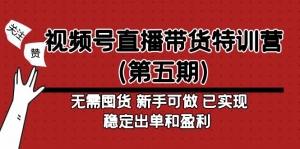 视频号直播带货特训营（第五期）无需囤货 新手可做 已实现稳定出单和盈利-司马网创基地