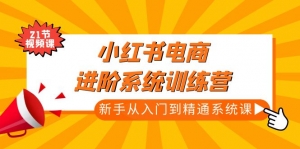 小红书电商进阶系统训练营:新手从入门到精通系统课(21节视频课)-司马网创基地