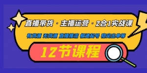 直播带货·主播运营2合1实战课 有货源 无货源 直播推流 极速起号 稳定出单-司马网创基地