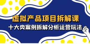 虚拟产品项目拆解课,十大类案例拆解分析运营玩法(11节课)-司马网创基地