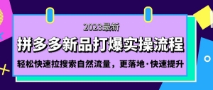 拼多多-新品打爆实操流程:轻松快速拉搜索自然流量,更落地·快速提升!-司马网创基地