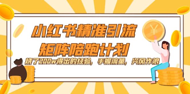 小红书精准引流·矩阵陪跑计划:烧了200w得出的经验,手握流量,兴风作浪!-司马网创基地