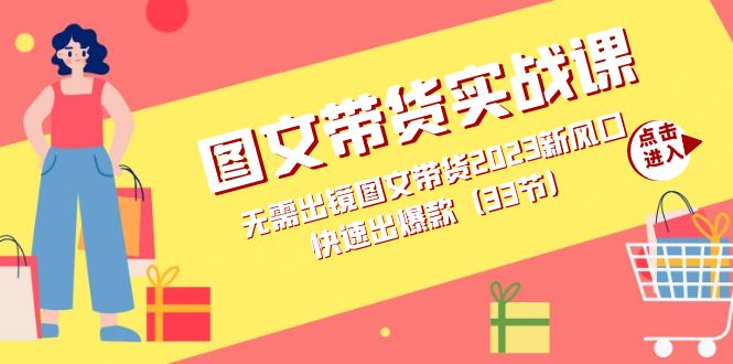 图文带货实战课:无需出镜图文带货2023新风口,快速出爆款(33节)-司马网创基地