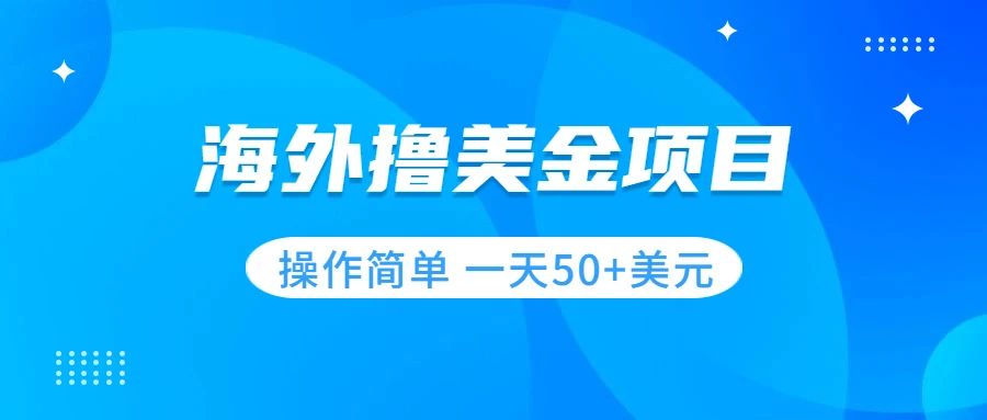 撸美金项目 无门槛 操作简单 小白一天50+美刀-司马网创基地