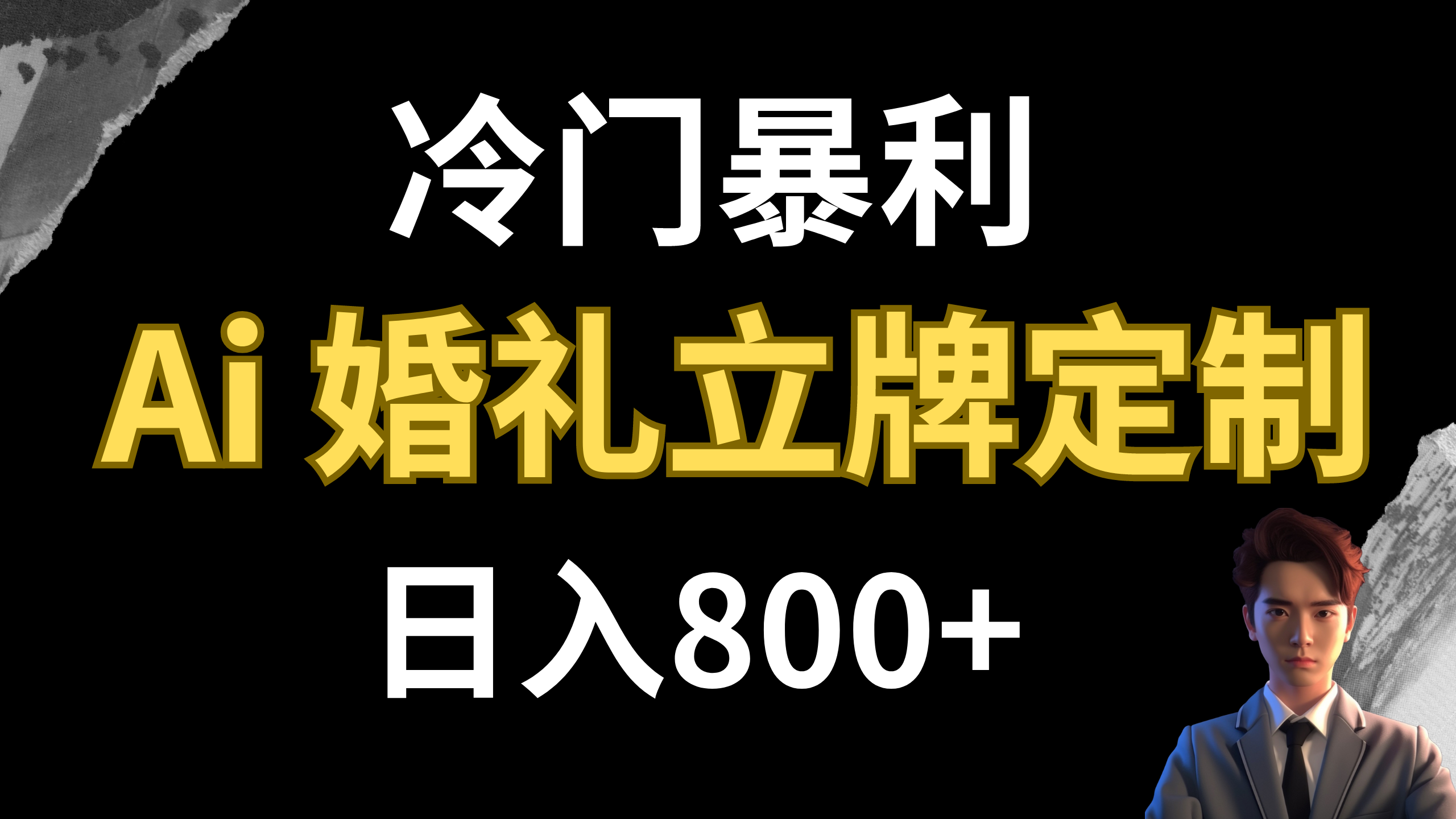 冷门暴利项目 AI婚礼立牌定制 日入800+-司马网创基地