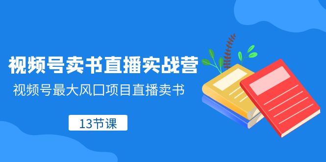 视频号-卖书直播实战营,视频号最大风囗项目直播卖书(13节课)-司马网创基地