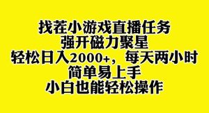 找茬小游戏直播，强开磁力聚星，轻松日入2000+，小白也能轻松上手