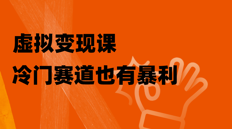 虚拟变现课,冷门赛道也有暴利,手把手教你玩转冷门私域-司马网创基地