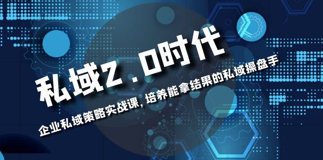 私域-2.0时代:企业私域策略实战课,培养能拿结果的私域操盘手-司马网创基地