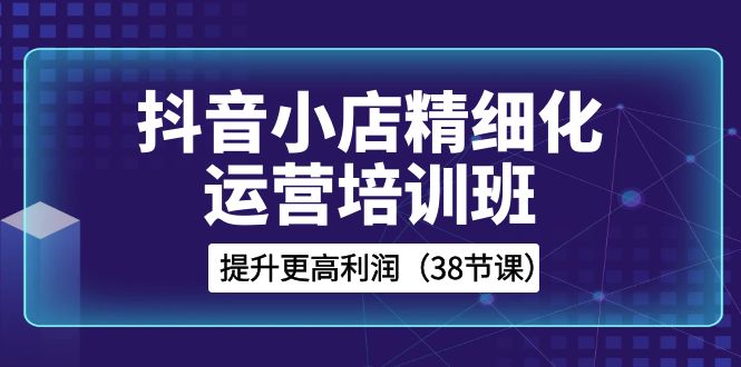 抖音小店-精细化运营培训班,提升更高利润(38节课)-司马网创基地
