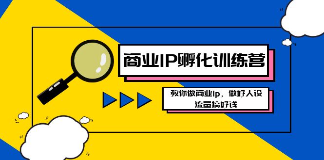 商业IP-孵化训练营新版，教你做商业Ip，做好人设，流量搞好钱-司马网创基地