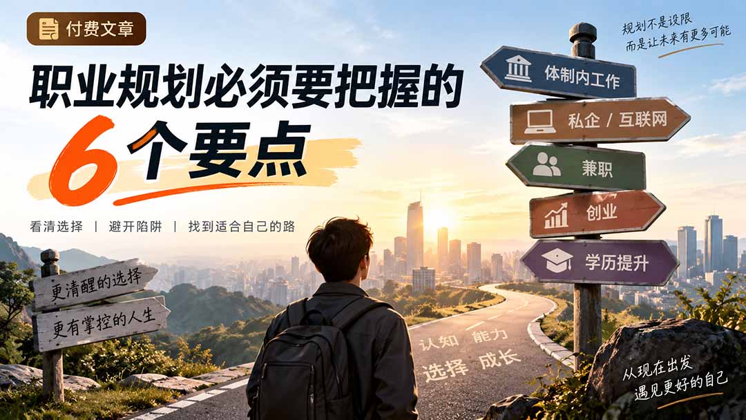 【2026.09.13】付费干货：决定职业成败的6大关键，你掌握了吗？