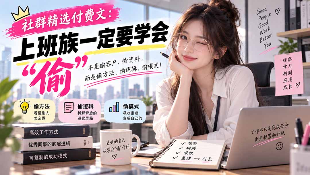 【2026.09.13】社群精选付费文：职场人必学的“偷懒”智慧