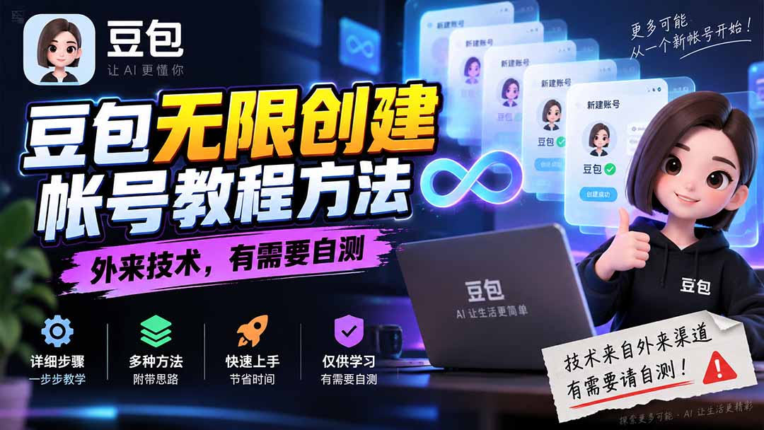 【2026.09.19】豆包账号无限注册秘籍，海外技术，需自行测试-司马网创基地