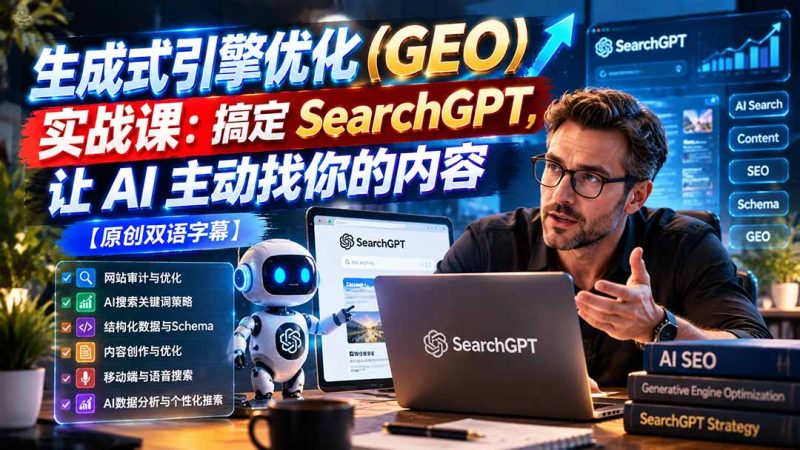 生成式引擎优化(GEO)实战课:搞定 SearchGPT-司马网创基地
