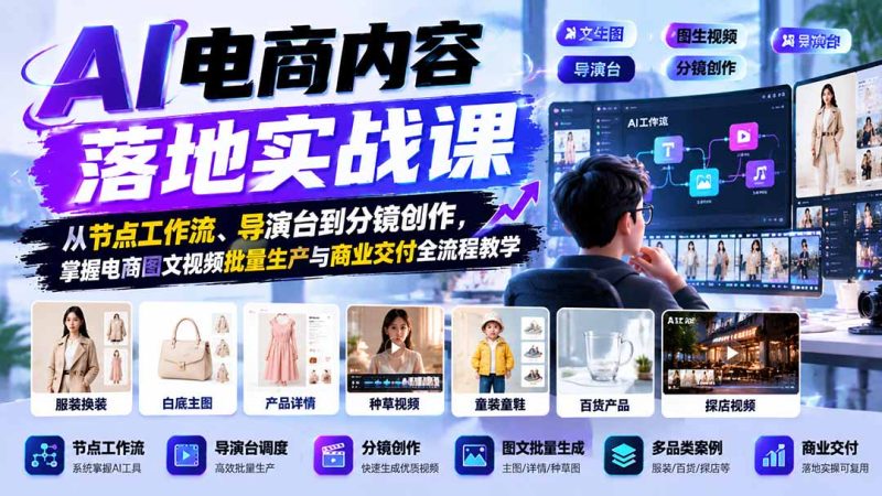 AI电商内容落地实战课:商业交付全流程教学-司马网创基地