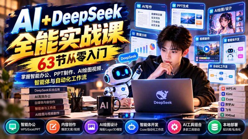 AI+DeepSeek全能实战课:63节从零入门自动化工作流-司马网创基地