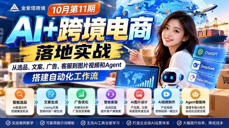 2026 AI+跨境电商落地实战10月第11期:搭建自动化工作流-司马网创基地